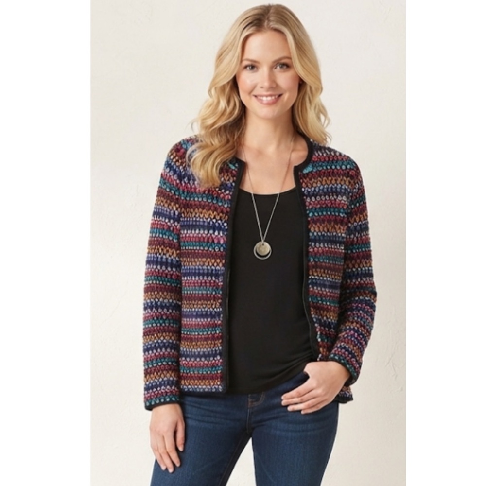 Coldwater Creek Vibrant Cardigan Sweater